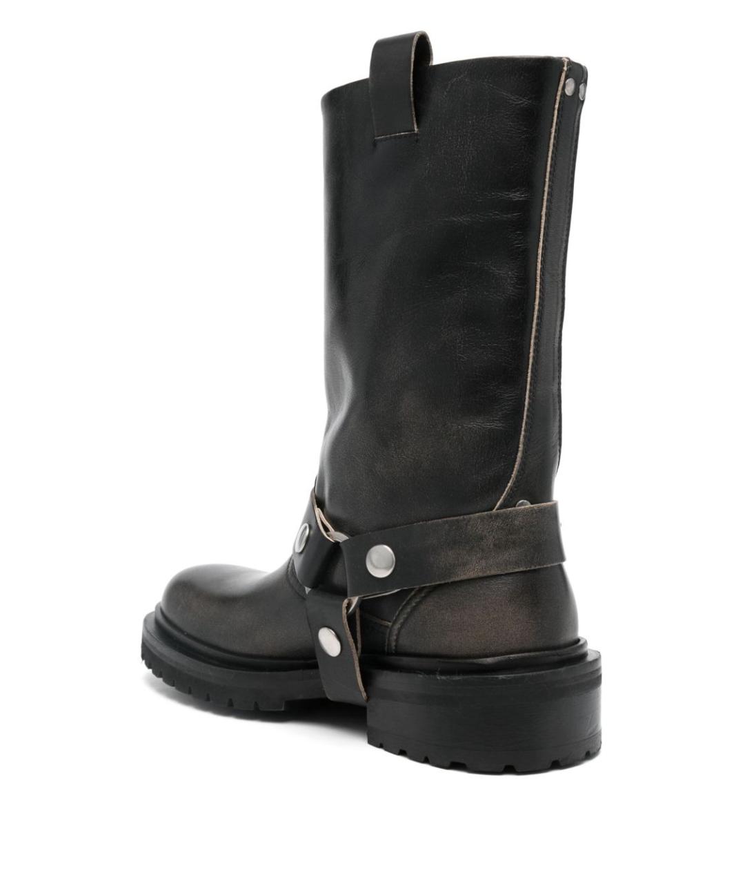 GOLDEN GOOSE DELUXE BRAND Черные кожаные сапоги, фото 3