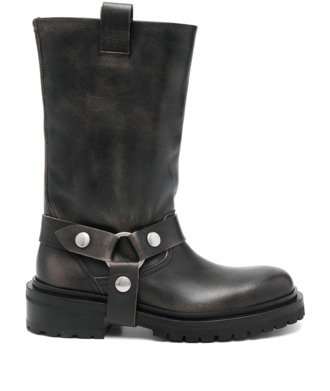 GOLDEN GOOSE DELUXE BRAND Черные кожаные сапоги, фото 1