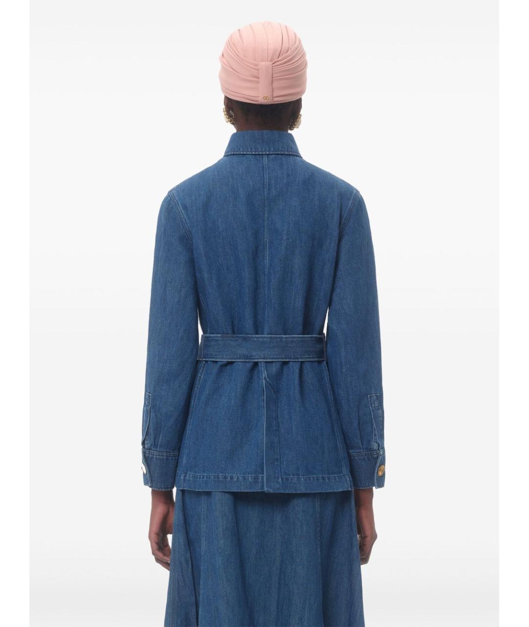 VALENTINO Синяя хлопковая куртка, фото 4