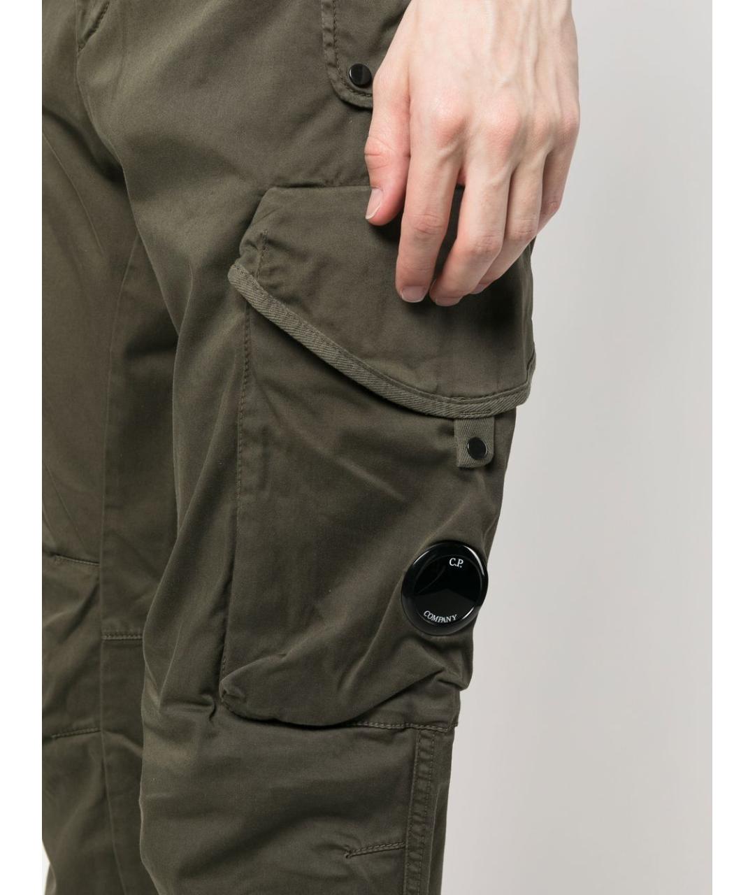 CP COMPANY Зеленые хлопковые повседневные брюки, фото 3