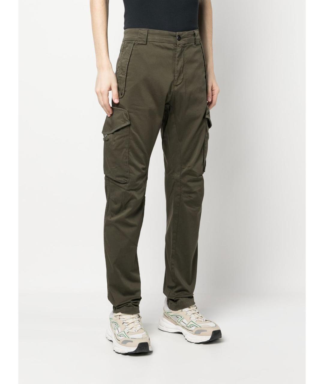 CP COMPANY Зеленые хлопковые повседневные брюки, фото 5