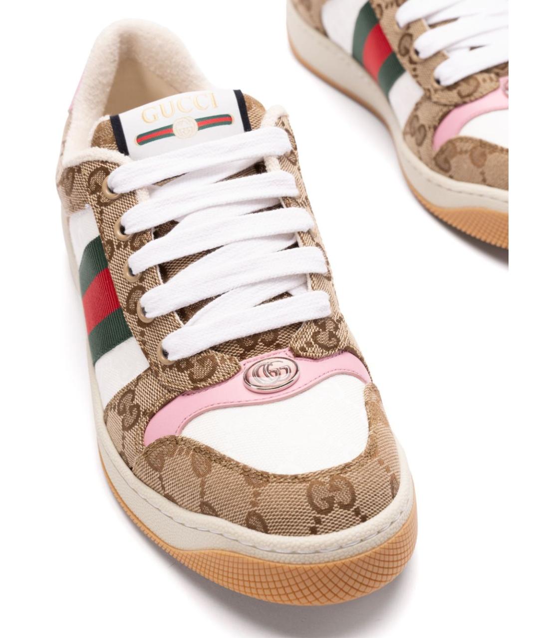 GUCCI Бежевые кеды, фото 3