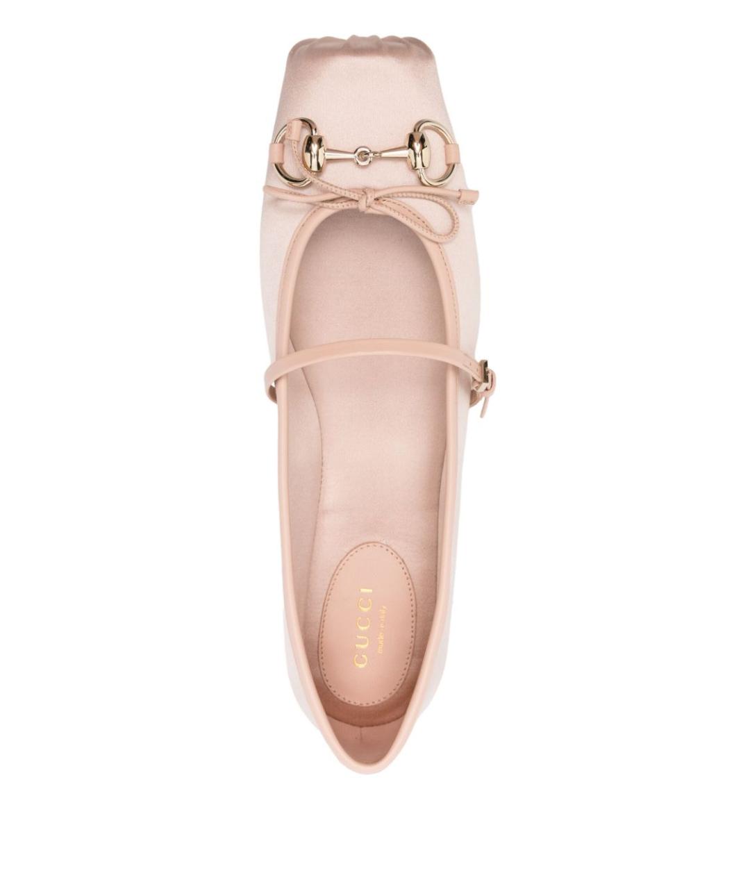 GUCCI Розовые кожаные балетки, фото 3