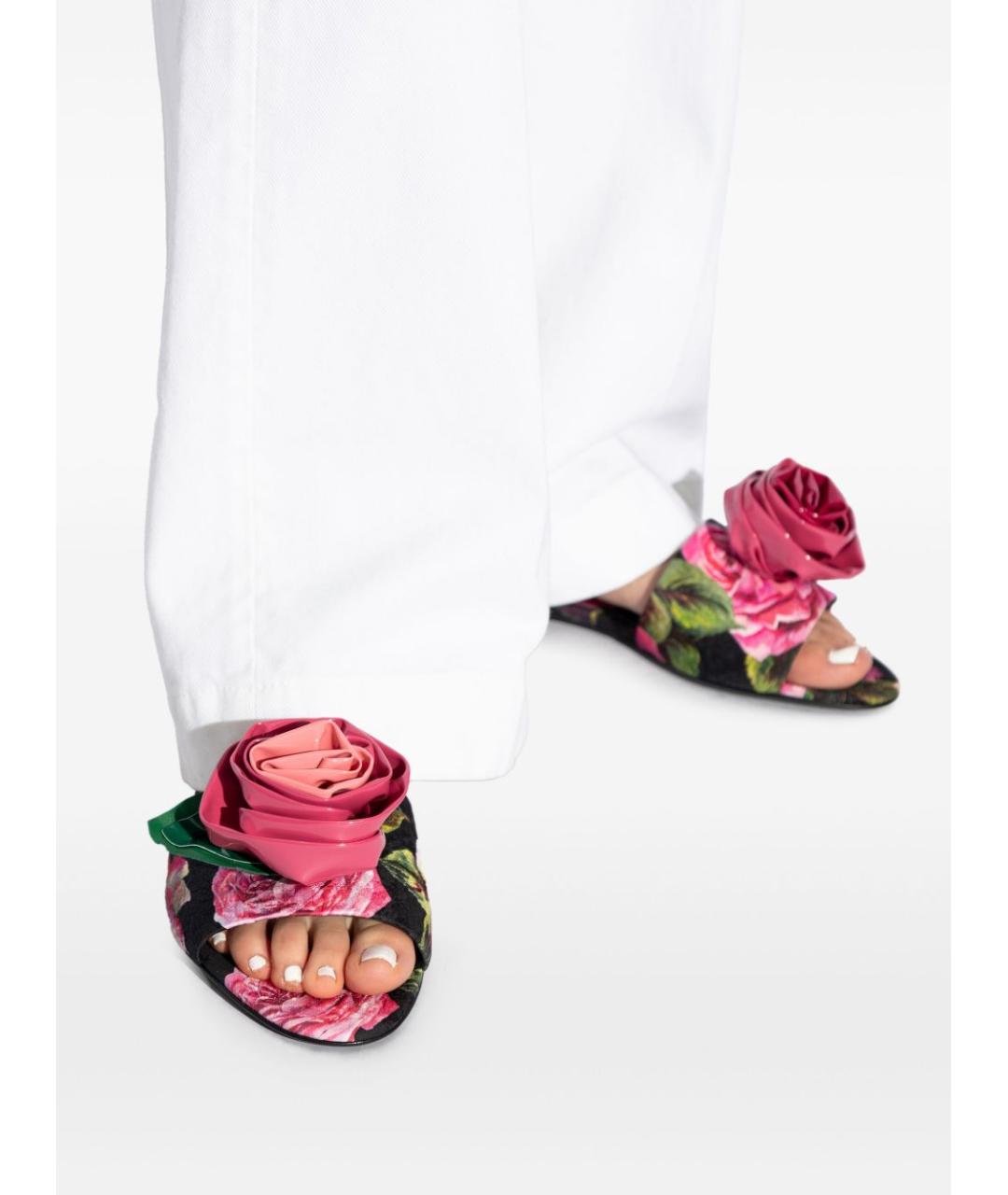 DOLCE&GABBANA Мульти шлепанцы, фото 4