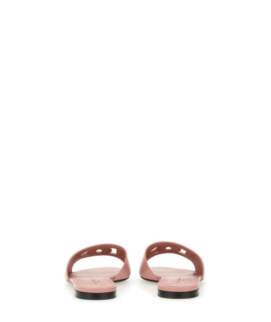 DOLCE&GABBANA Розовые кожаные сандалии, фото 4