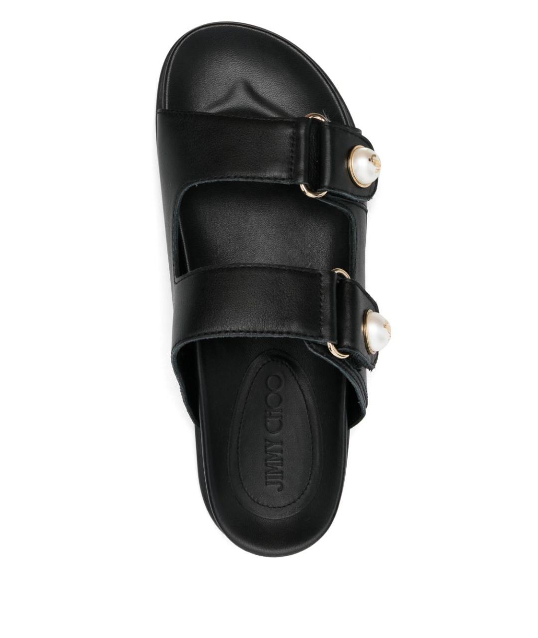JIMMY CHOO Черные кожаные сандалии, фото 2
