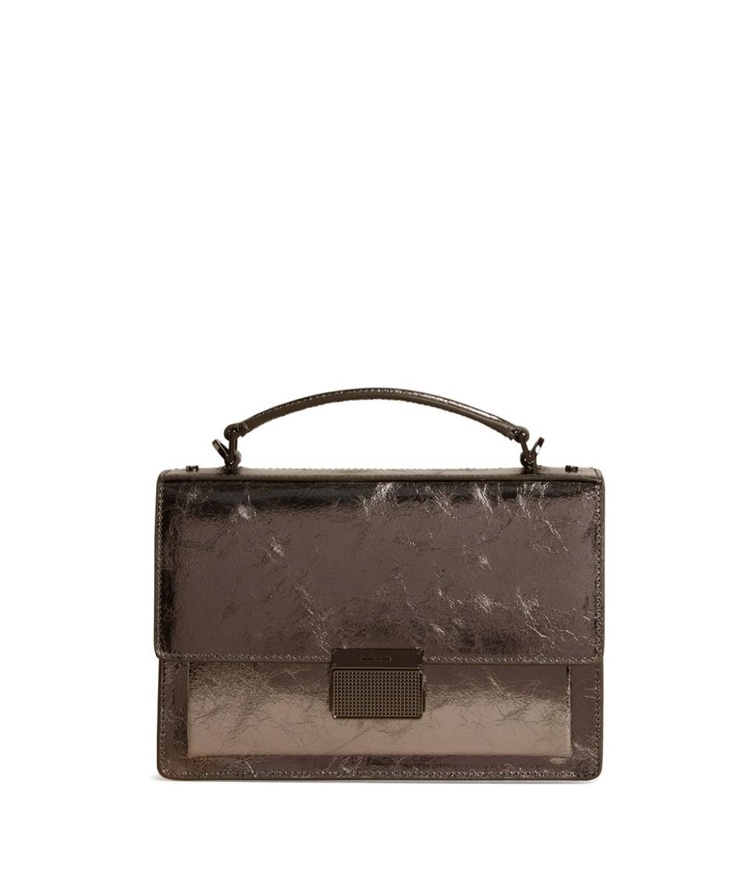 GOLDEN GOOSE DELUXE BRAND Коричневая кожаная сумка с короткими ручками, фото 1