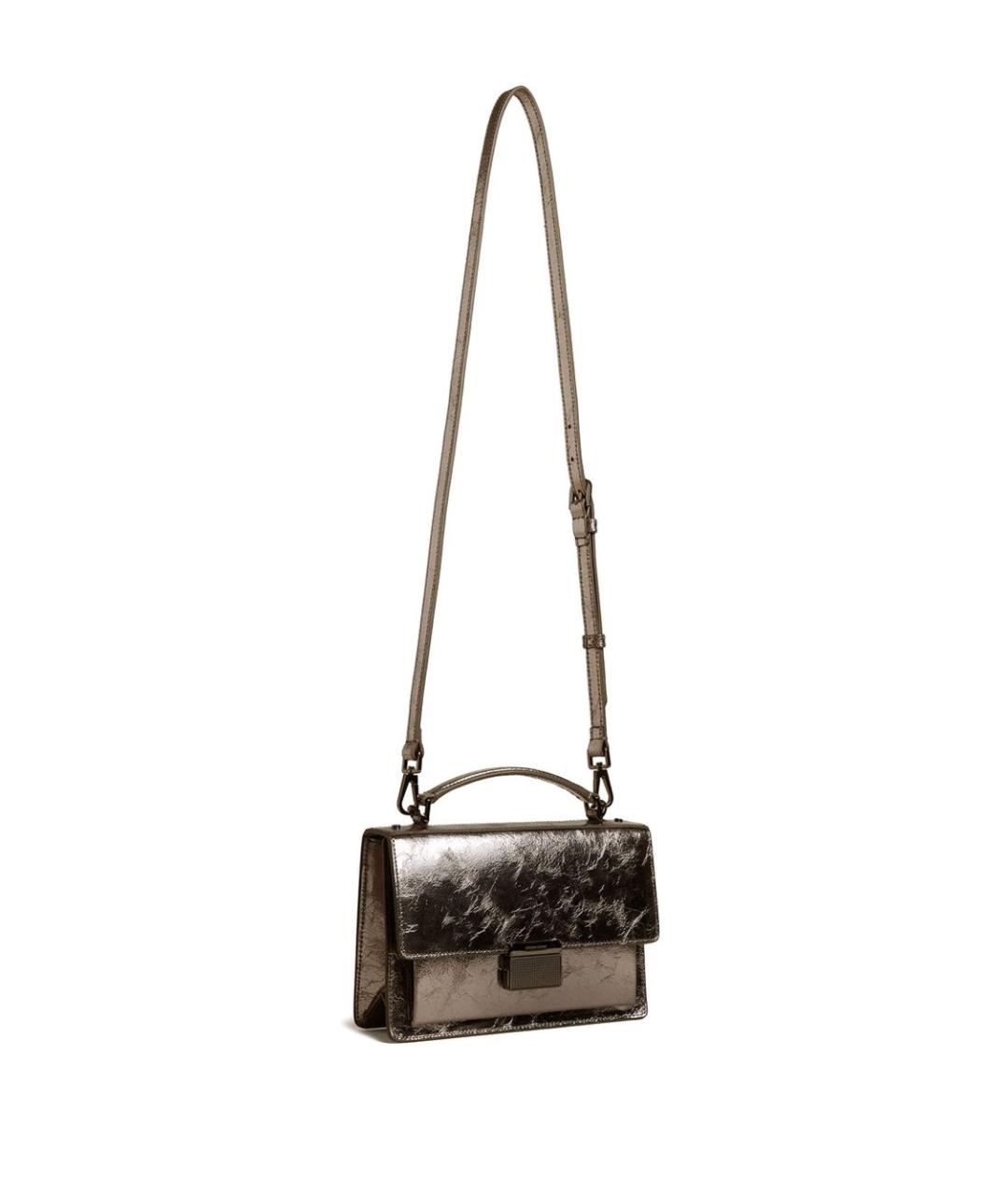 GOLDEN GOOSE DELUXE BRAND Коричневая кожаная сумка с короткими ручками, фото 2