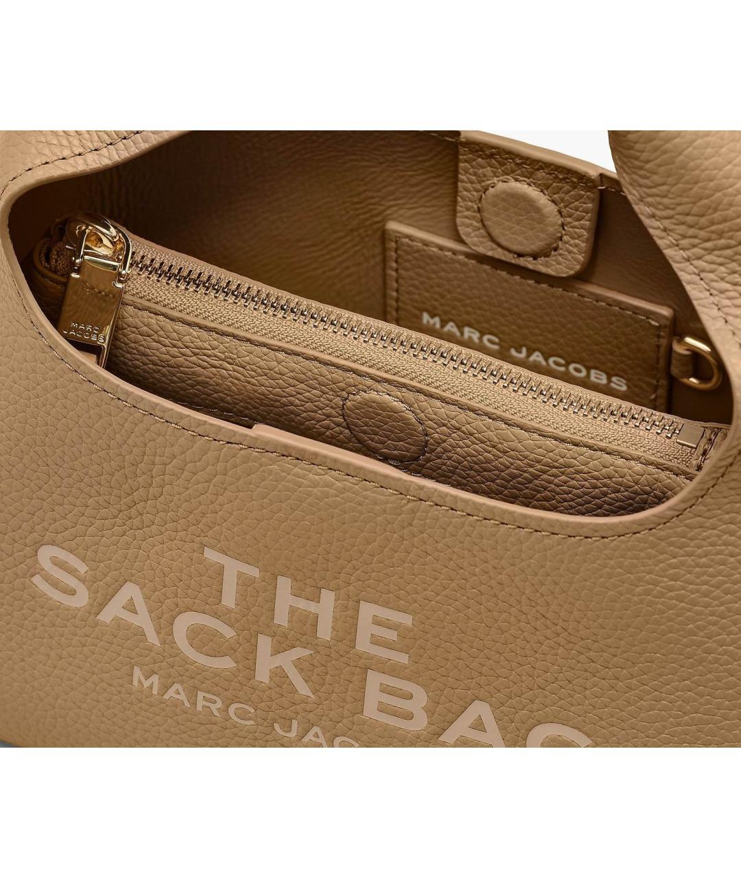MARC JACOBS Бежевая кожаная сумка с короткими ручками, фото 4