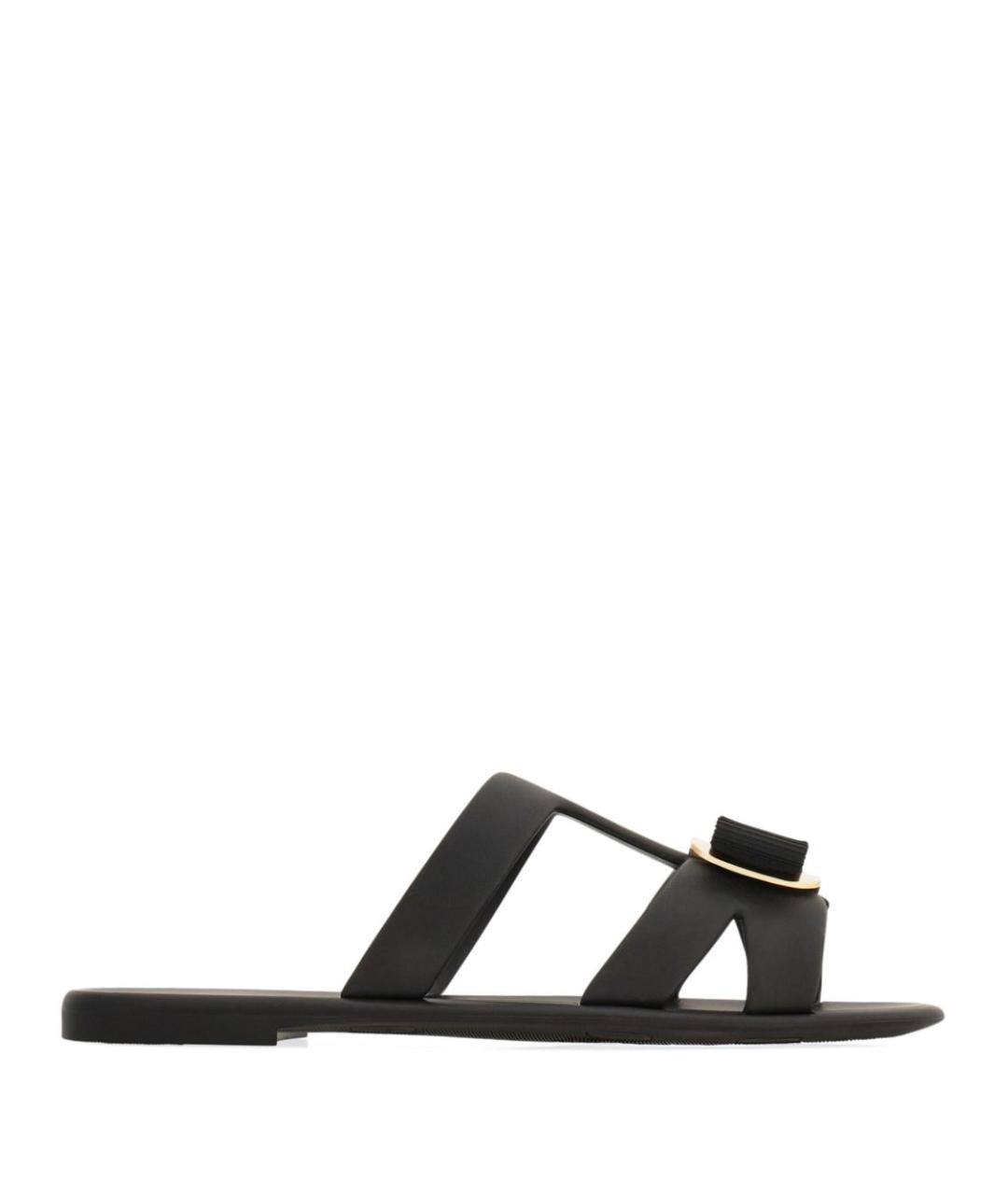 FERRAGAMO Черные сандалии, фото 1