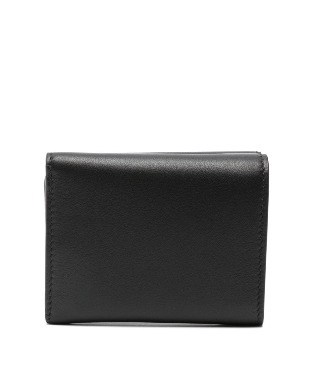 FERRAGAMO Черный кожаный кошелек, фото 2