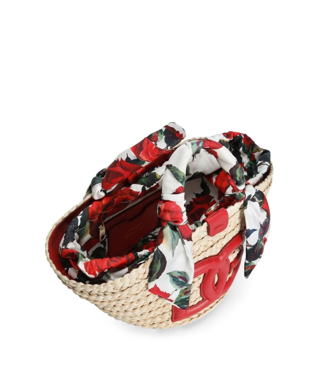 DOLCE&GABBANA Бежевая кожаная сумка тоут, фото 2