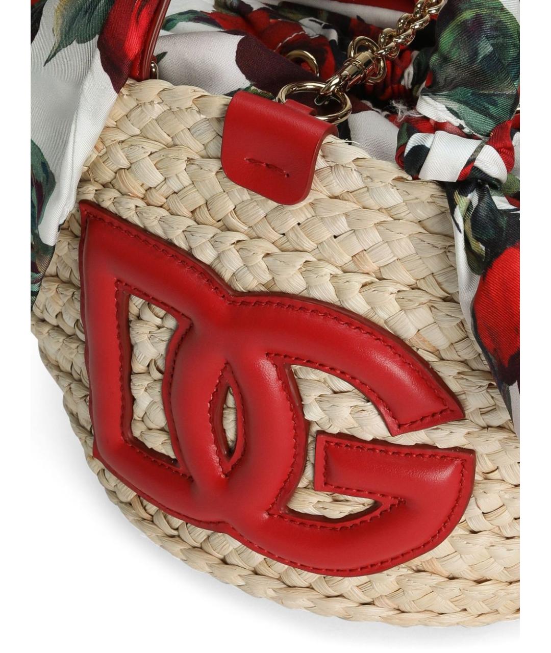 DOLCE&GABBANA Бежевая кожаная сумка тоут, фото 3