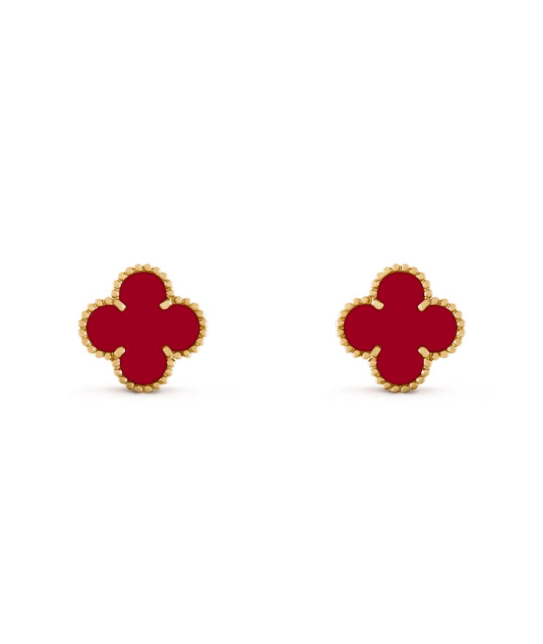 VAN CLEEF & ARPELS Красные серьги из желтого золота, фото 3