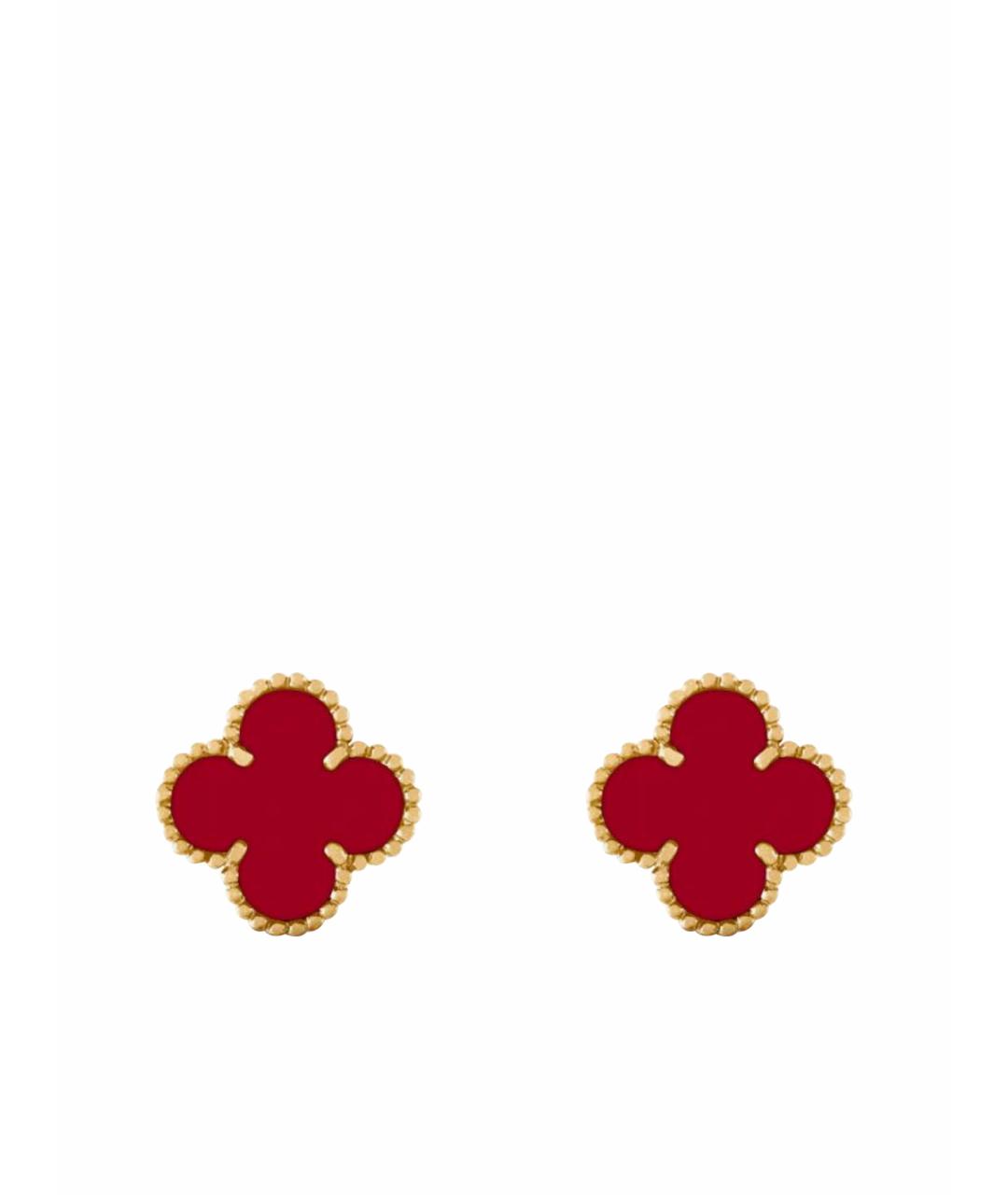 VAN CLEEF & ARPELS Красные серьги из желтого золота, фото 1