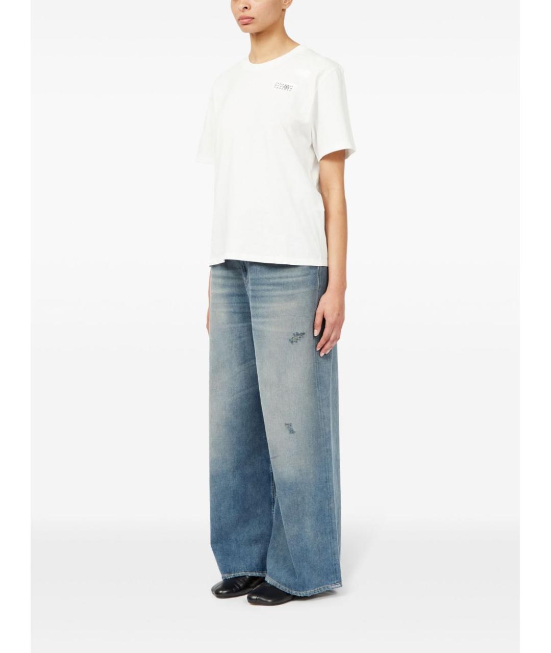MAISON MARGIELA Белая хлопковая футболка, фото 2