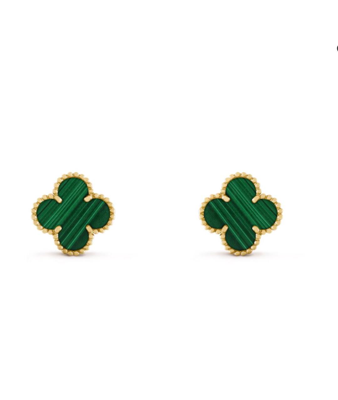 VAN CLEEF & ARPELS Зеленые серьги из желтого золота, фото 3