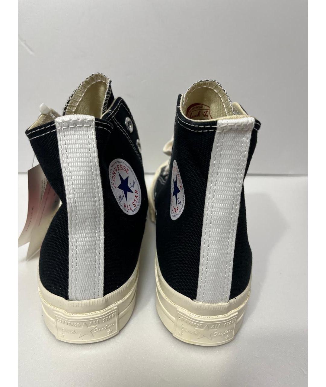 COMME DES GARÇONS PLAY Черные текстильные кеды, фото 4