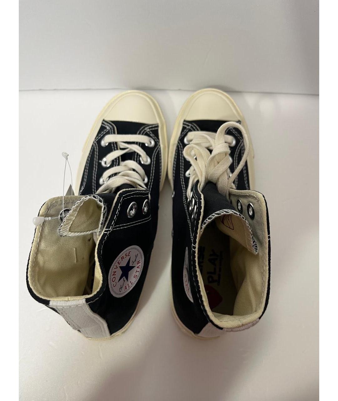 COMME DES GARÇONS PLAY Черные текстильные кеды, фото 3
