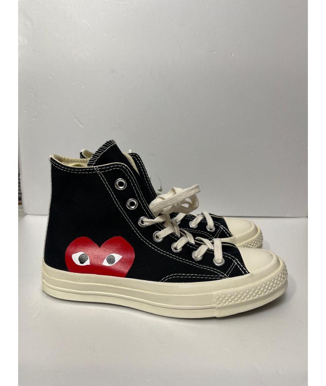 COMME DES GARÇONS PLAY Черные текстильные кеды, фото 8
