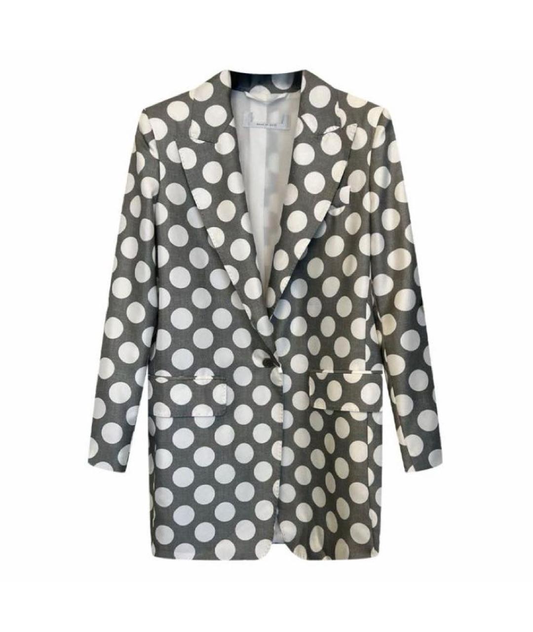 MAX MARA Серый шелковый костюм с юбками, фото 9