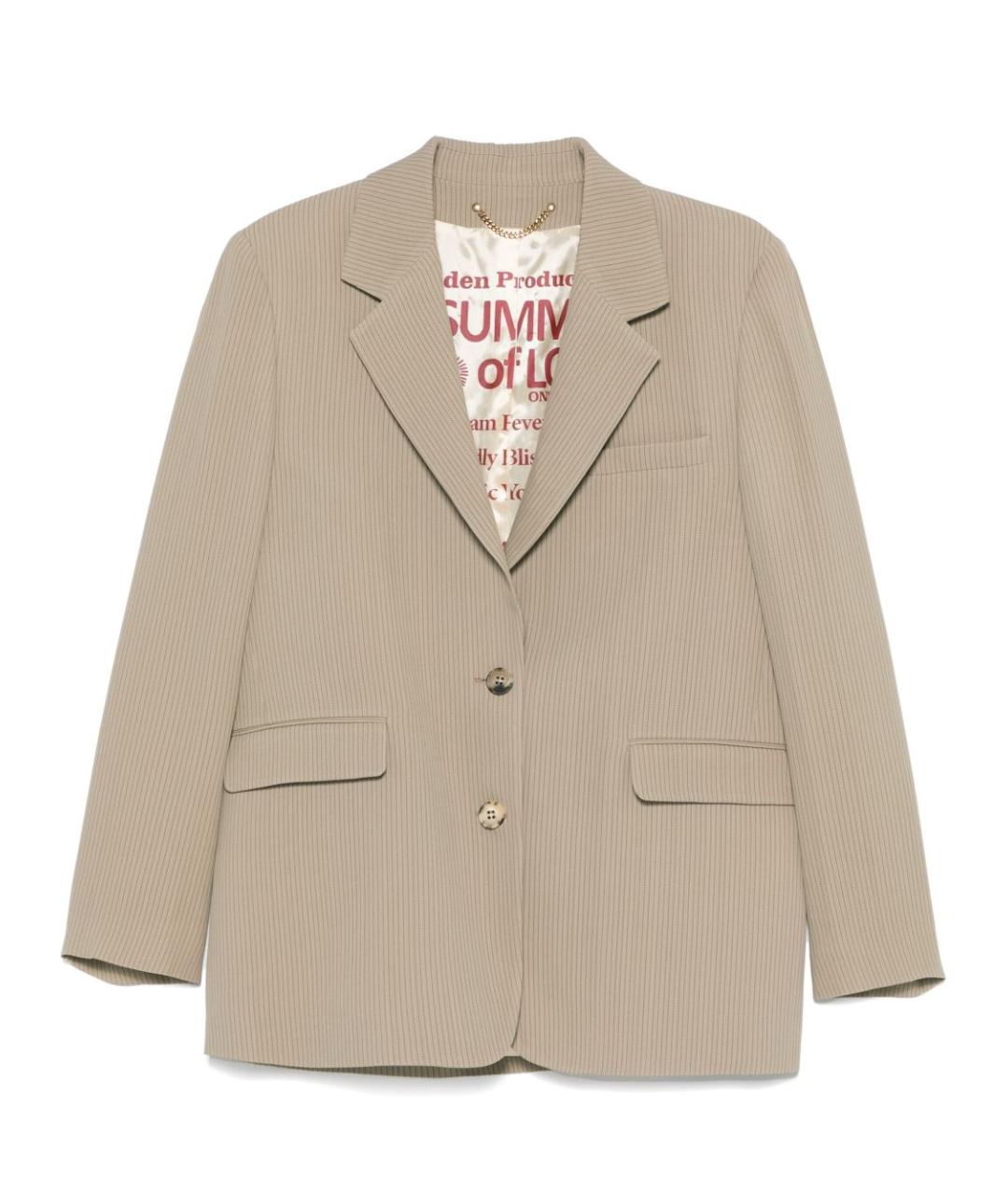 GOLDEN GOOSE DELUXE BRAND Бежевая вискозная куртка, фото 1