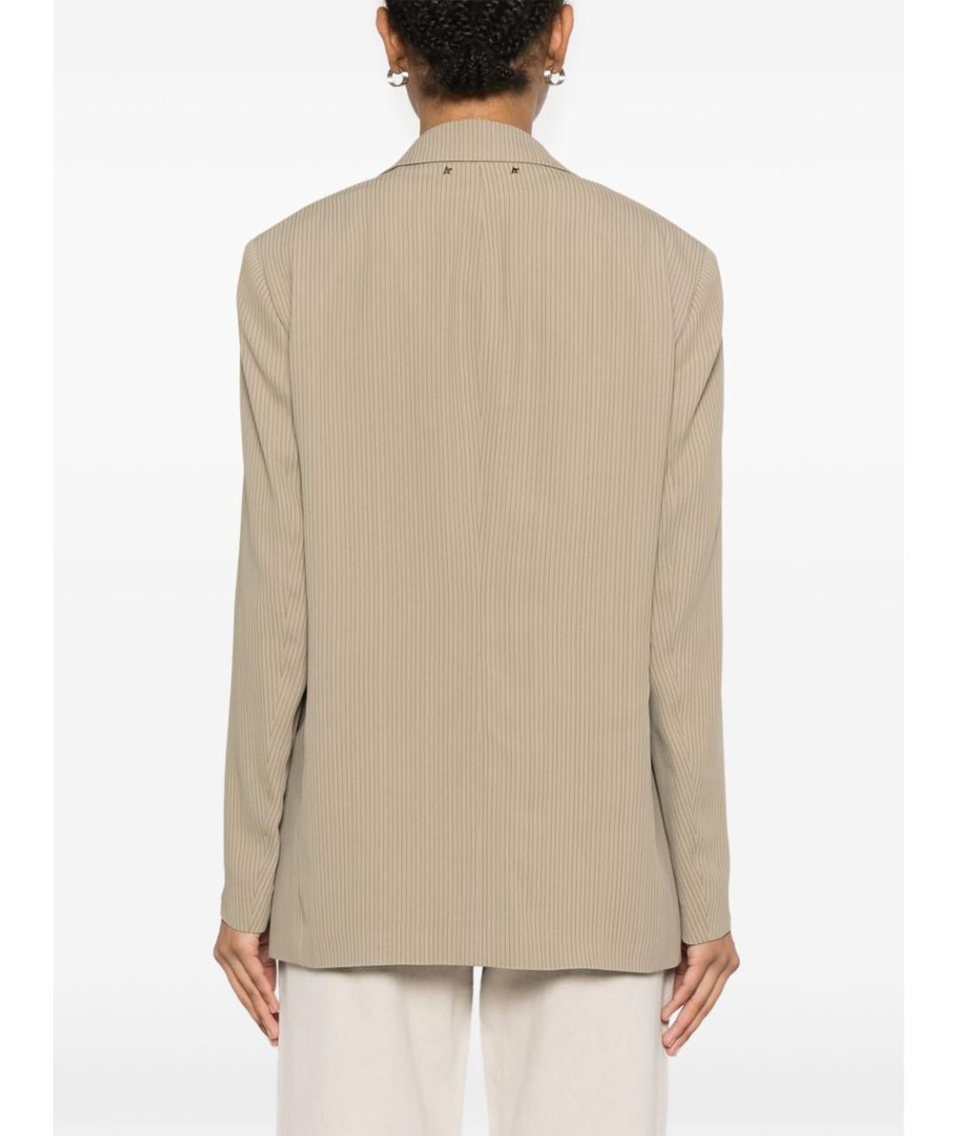 GOLDEN GOOSE DELUXE BRAND Бежевая вискозная куртка, фото 5