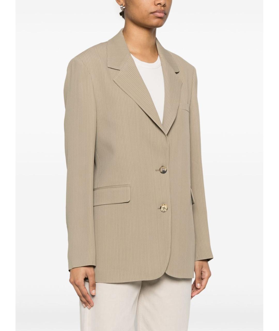 GOLDEN GOOSE DELUXE BRAND Бежевая вискозная куртка, фото 2