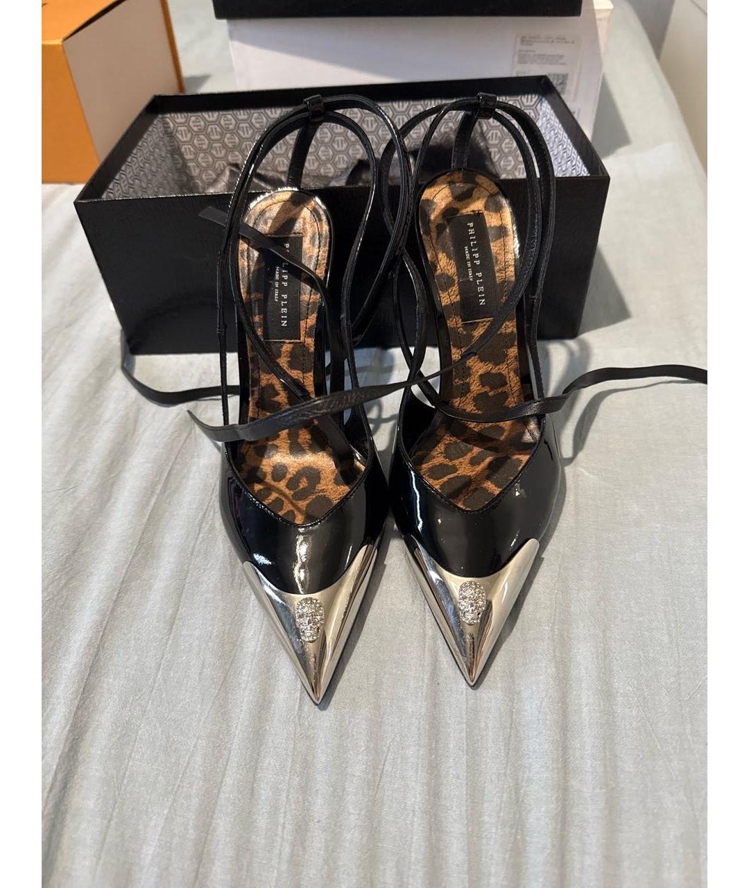 PHILIPP PLEIN Черные туфли из лакированной кожи, фото 3