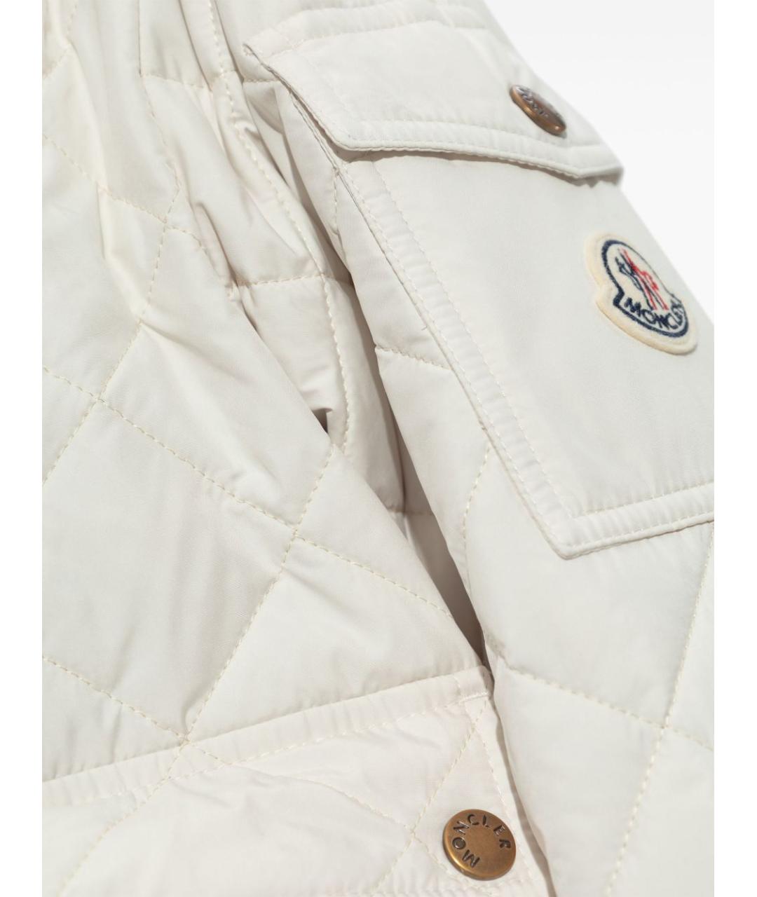 MONCLER Белая полиэстеровая куртка, фото 4