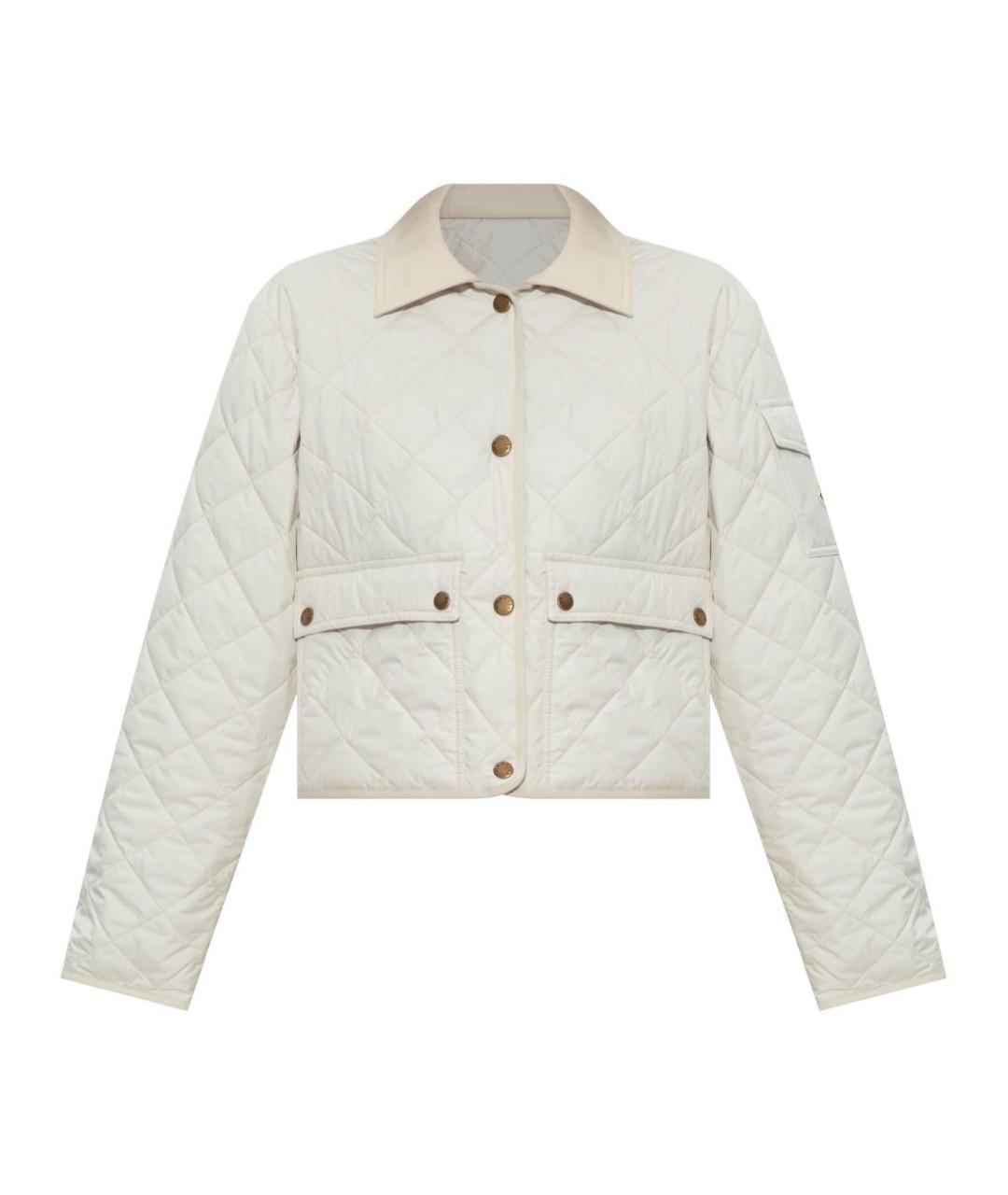 MONCLER Белая полиэстеровая куртка, фото 1