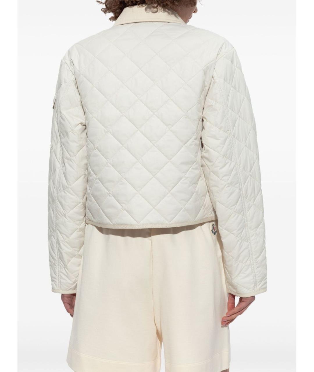 MONCLER Белая полиэстеровая куртка, фото 2