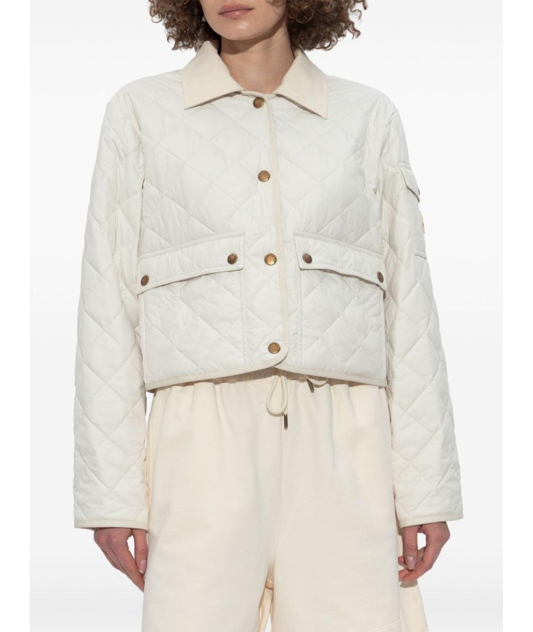 MONCLER Белая полиэстеровая куртка, фото 5