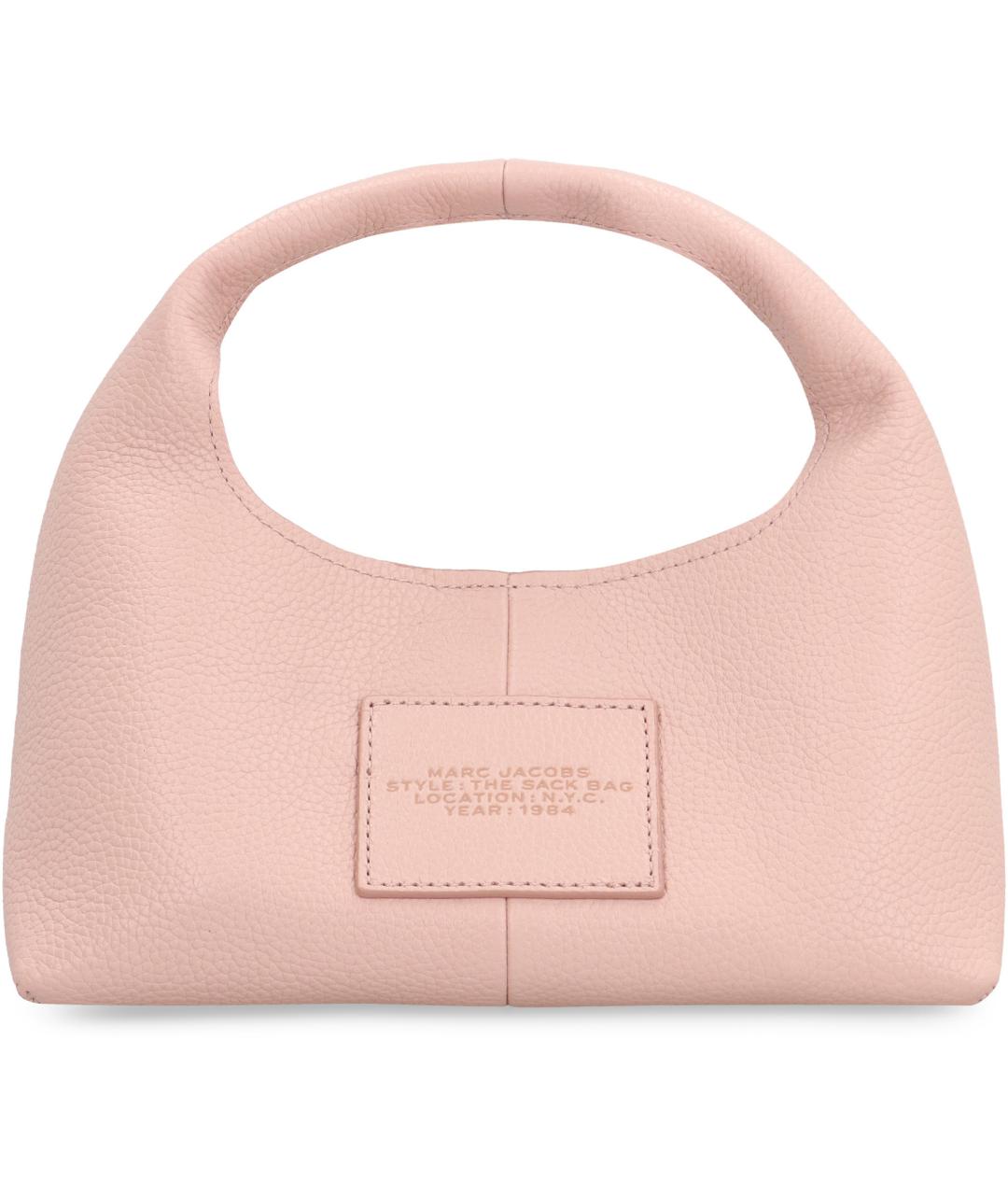 MARC JACOBS Розовая кожаная сумка с короткими ручками, фото 4