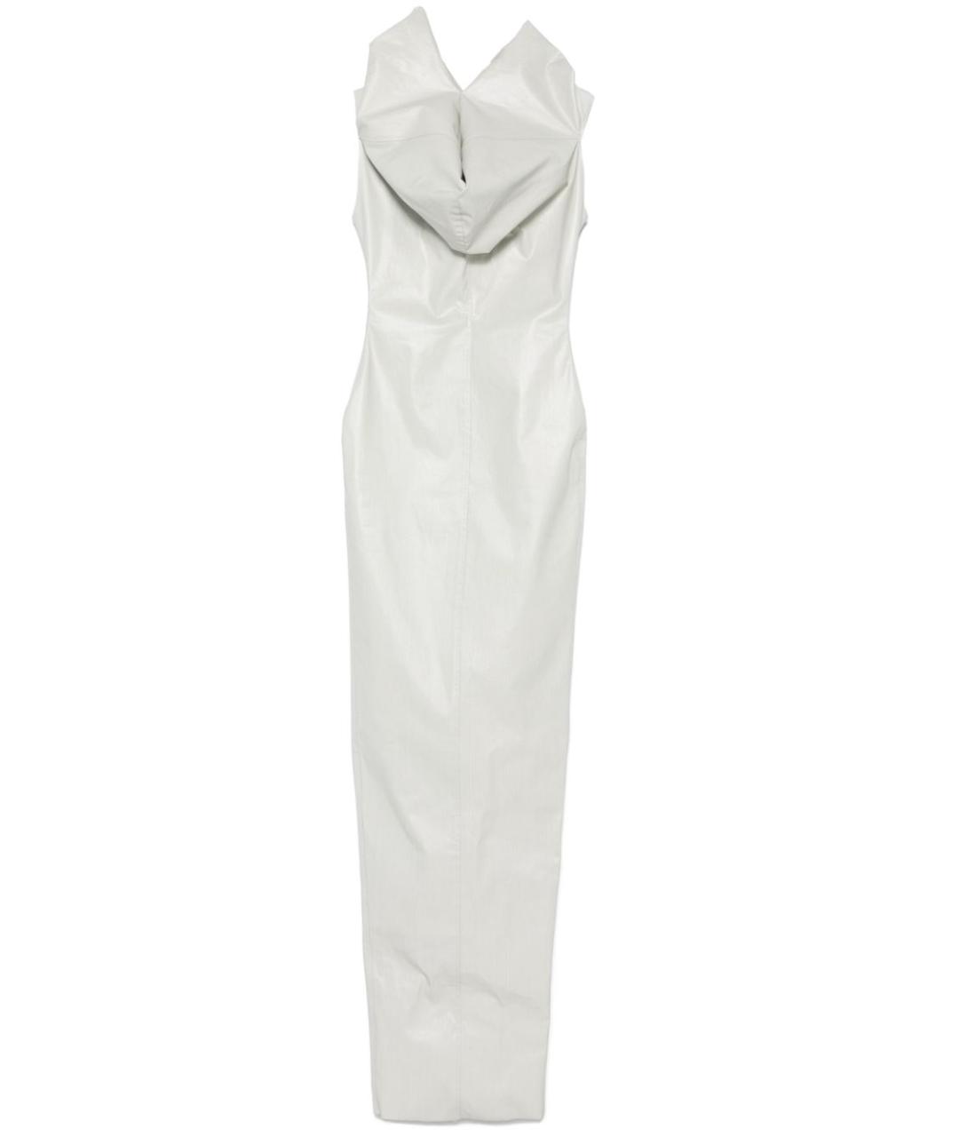 RICK OWENS Белое хлопковое повседневное платье, фото 1