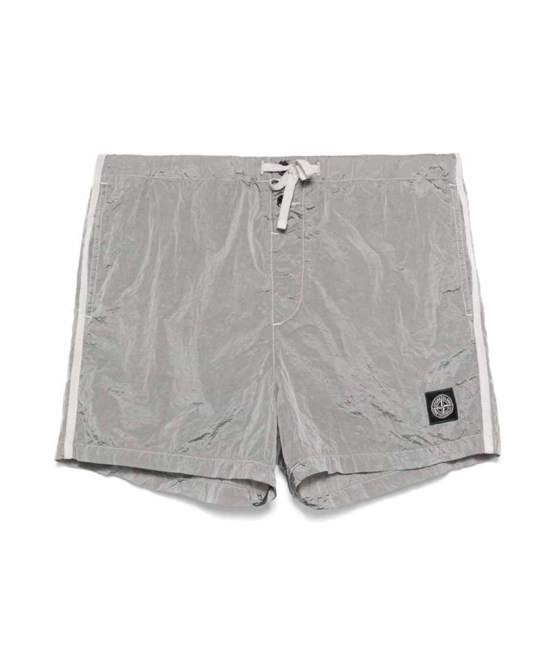 STONE ISLAND Серые полиамидовые плавки, фото 1