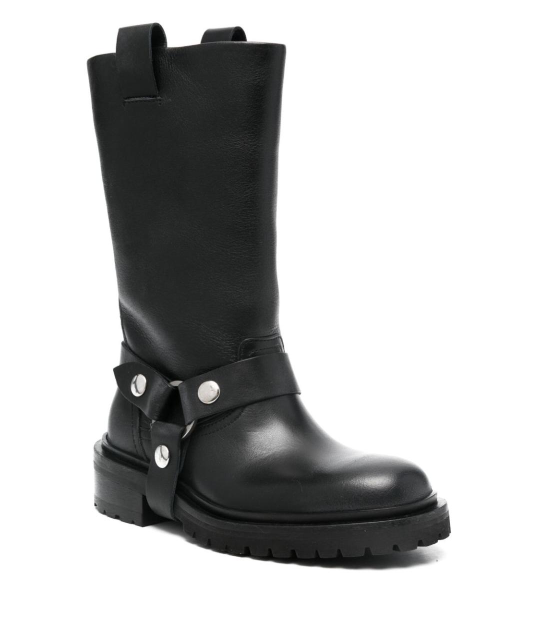 GOLDEN GOOSE DELUXE BRAND Черные кожаные сапоги, фото 3