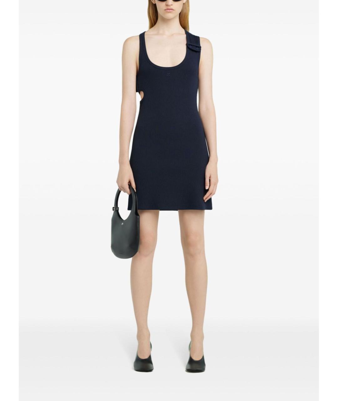 COURREGES Синее хлопковое повседневное платье, фото 5