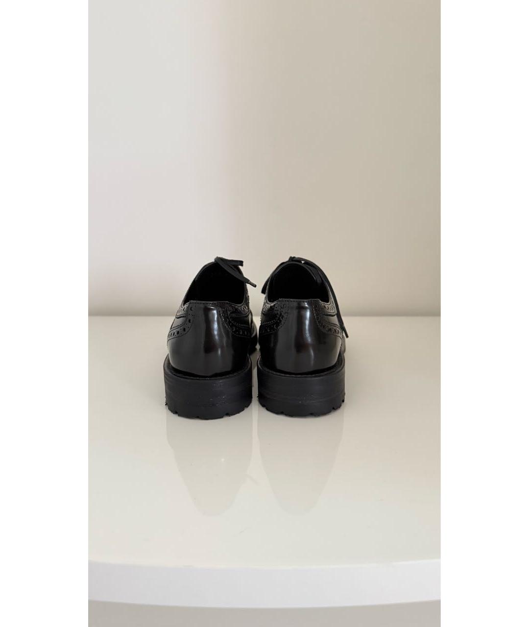 DOLCE&GABBANA Черные кожаные брогги и оксфорды, фото 4