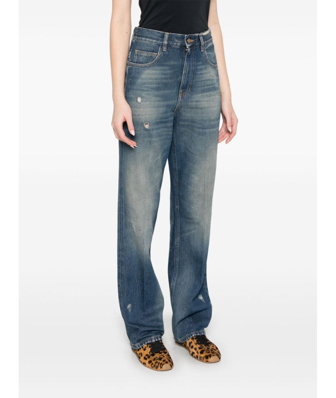 GOLDEN GOOSE DELUXE BRAND Синие прямые джинсы, фото 2