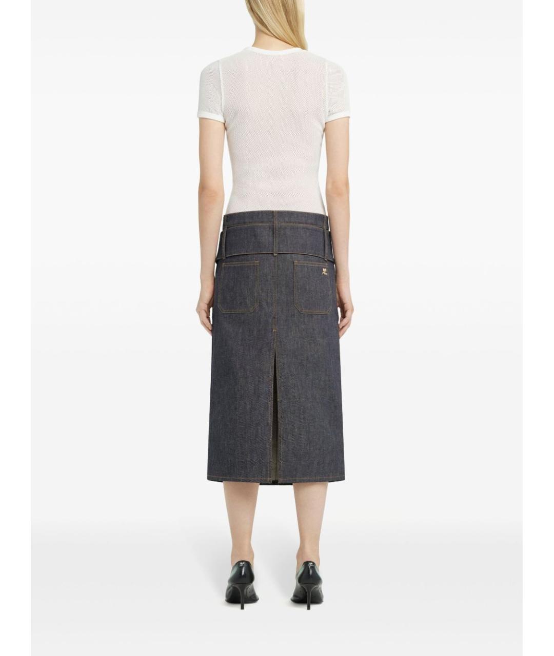 COURREGES Белая хлопковая футболка, фото 4