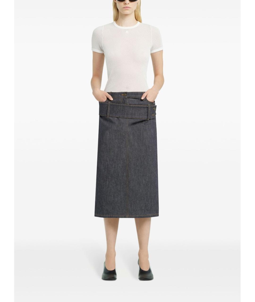 COURREGES Белая хлопковая футболка, фото 3