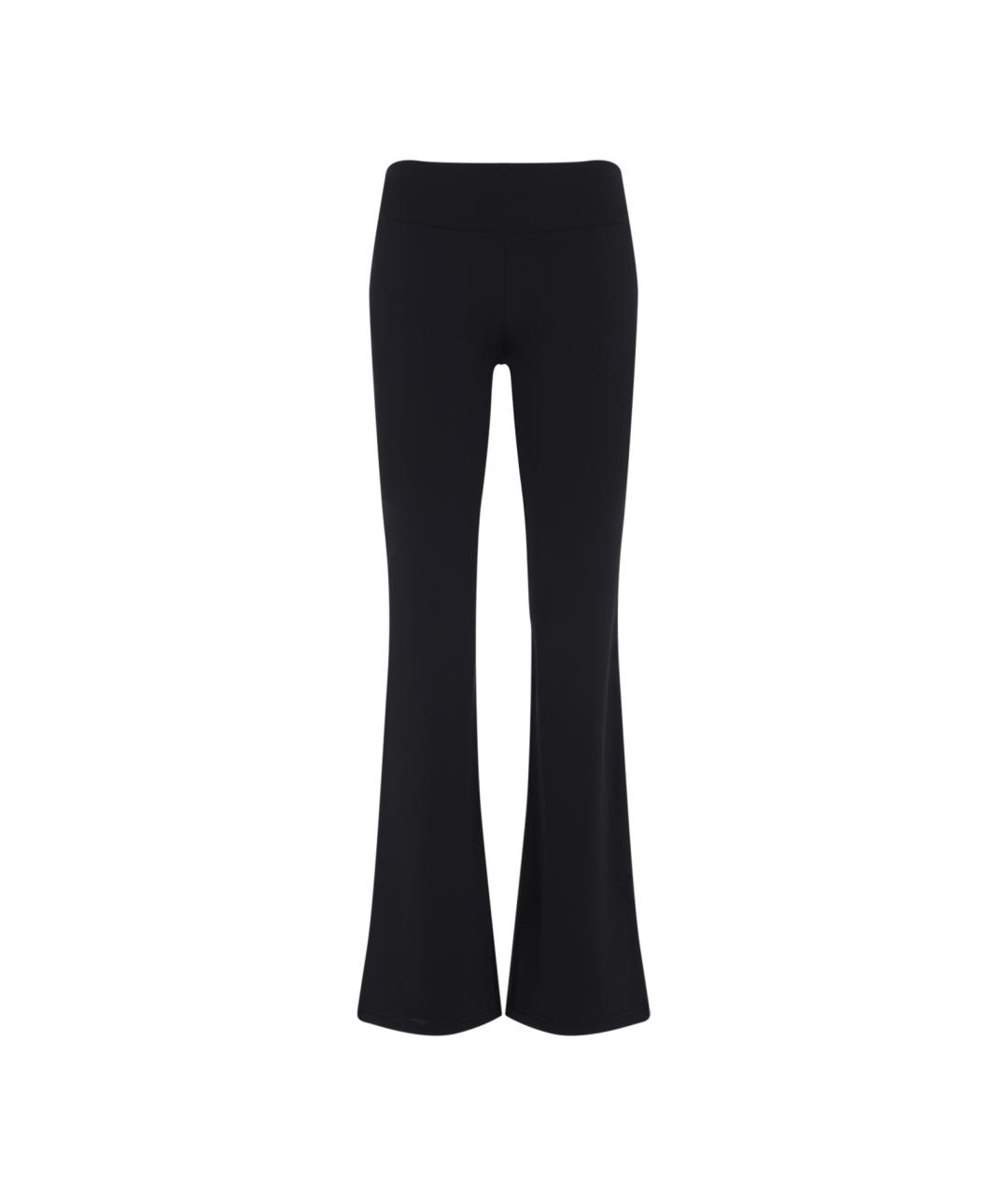 COURREGES Черные синтетические прямые брюки, фото 1