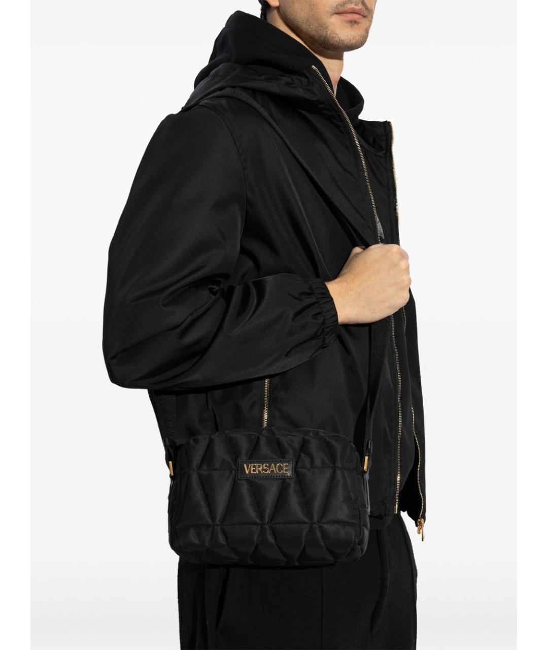 VERSACE Черная сумка на плечо, фото 5