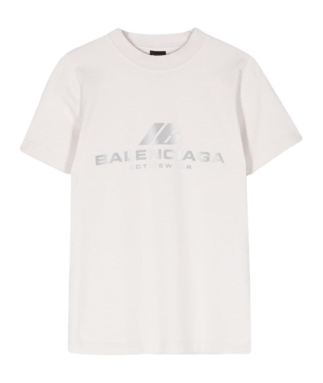 BALENCIAGA Белая хлопковая футболка, фото 1