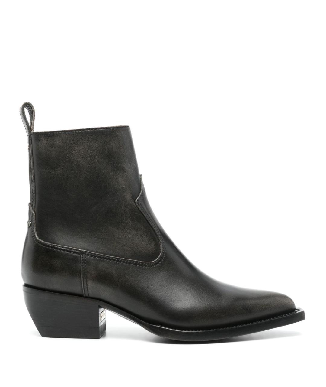 GOLDEN GOOSE DELUXE BRAND Черные кожаные ботинки, фото 1