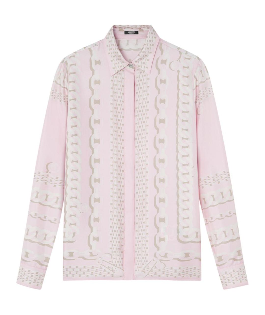 VERSACE Розовая шелковая рубашка, фото 1