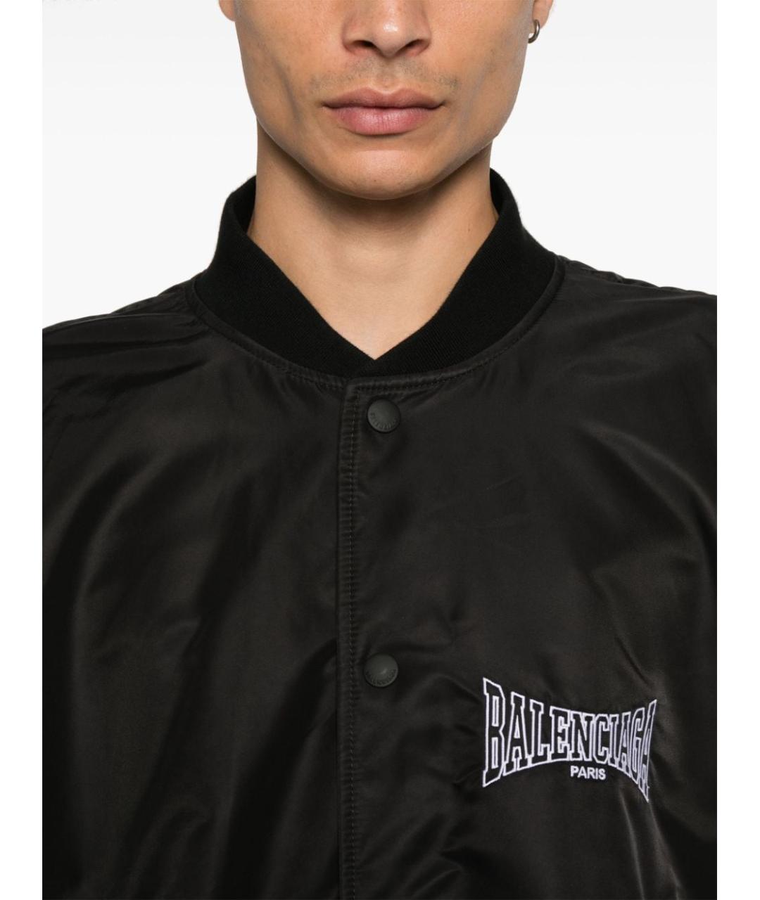 BALENCIAGA Черная полиамидовая куртка, фото 2
