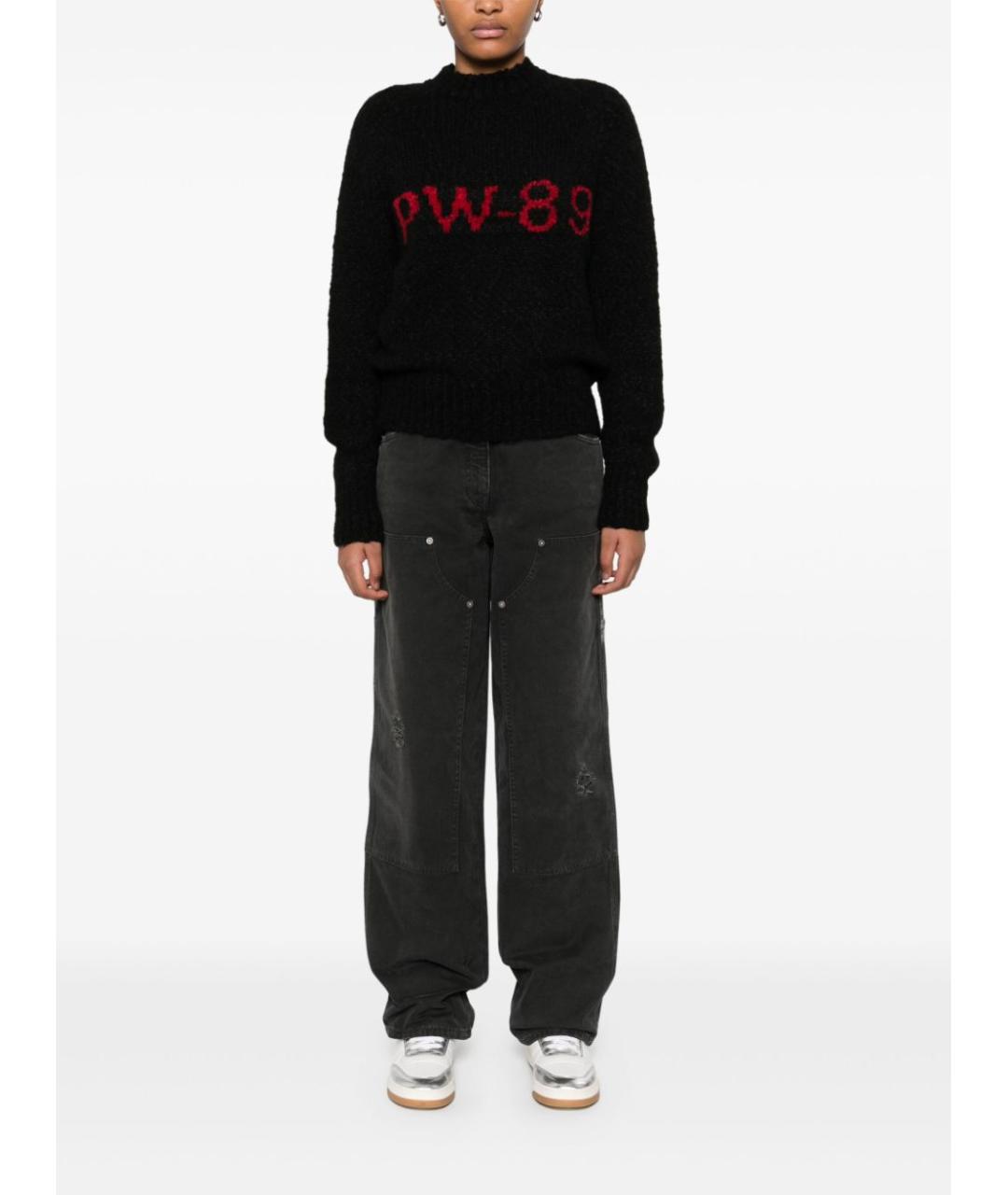 GOLDEN GOOSE DELUXE BRAND Черные полиэстеровые прямые брюки, фото 3