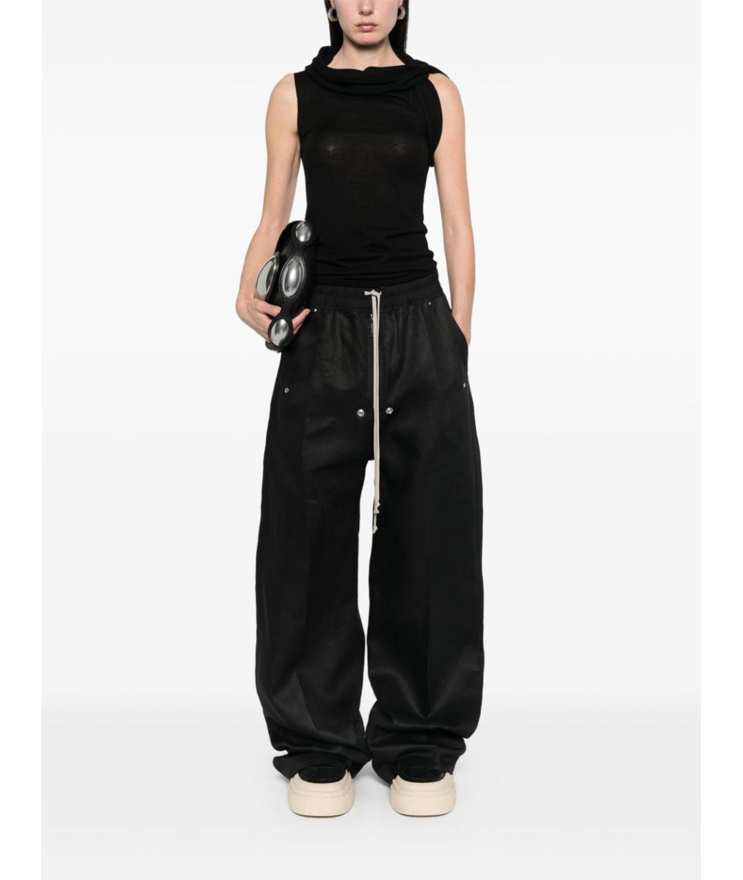 RICK OWENS Черная шерстяная майка, фото 4